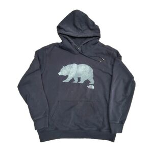 The North Face Hoodie BEAR Graphic Logo Navy Blue Sweatshirt Men's Size L